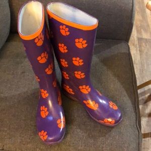 clemson rain boots